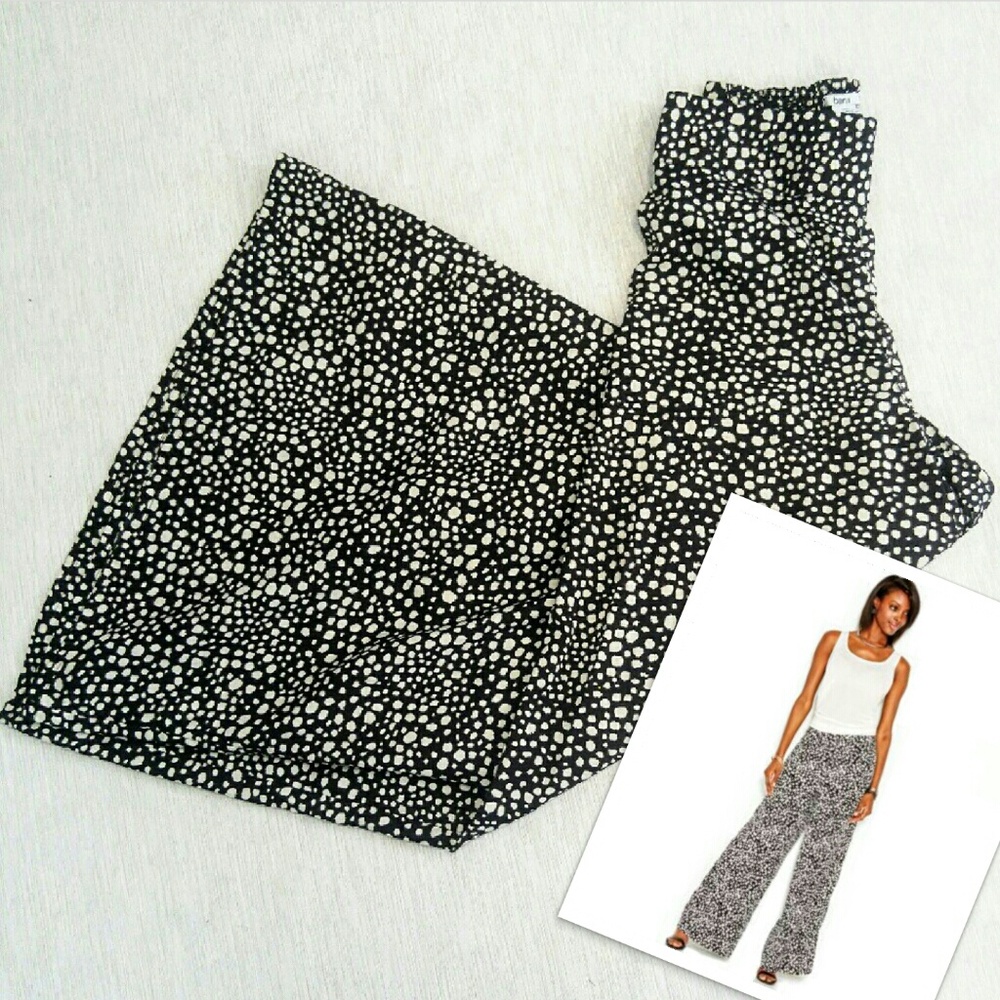 Bar III Super Wide Leg Palazzos Splatter Dots S